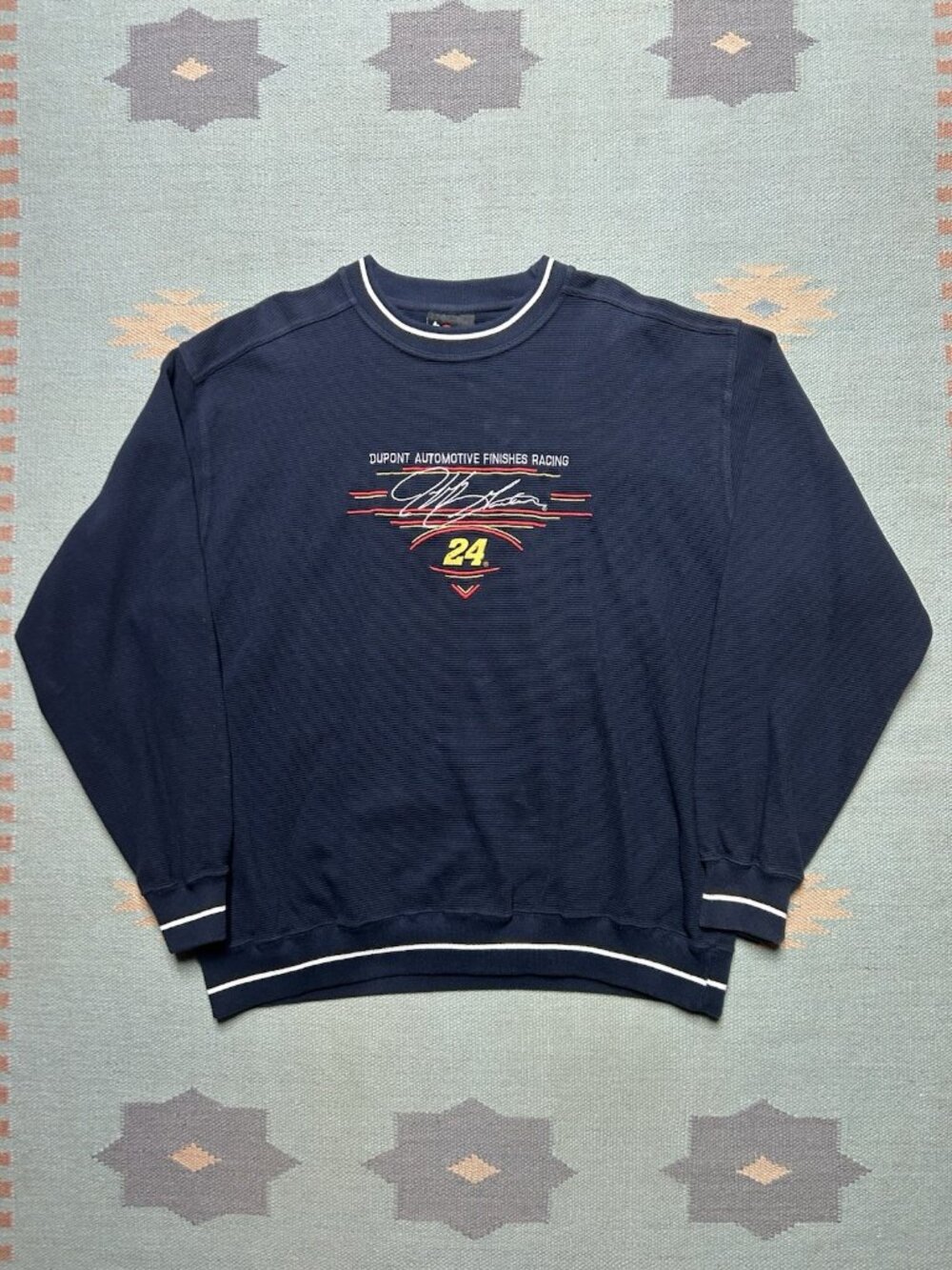 Vintage 90s crewneck sweatshirt Jeff Gordon 24 nascar racing pullover blue large